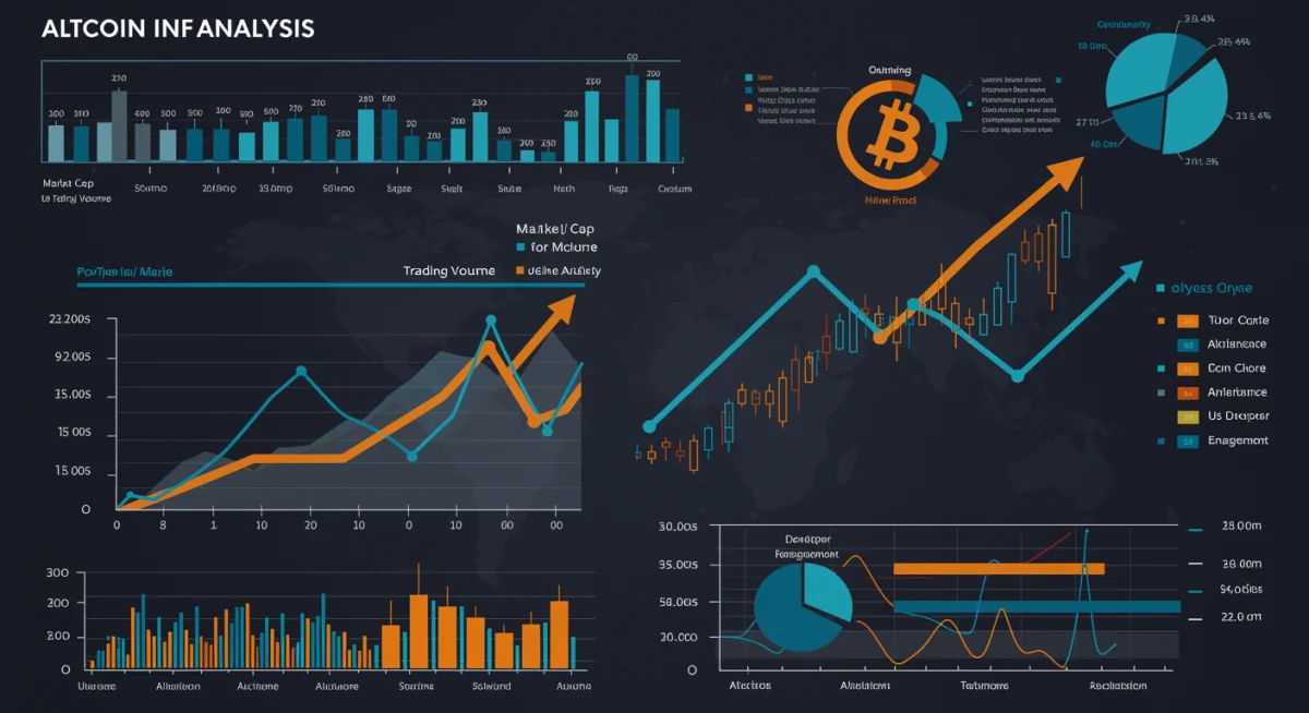 Infographic showing key metrics for altcoin analysis and potential growth.