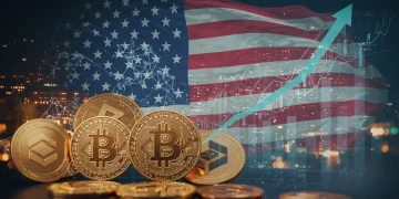 Digital illustration of altcoin tokenomics and future investment trends for US investors in 2025.