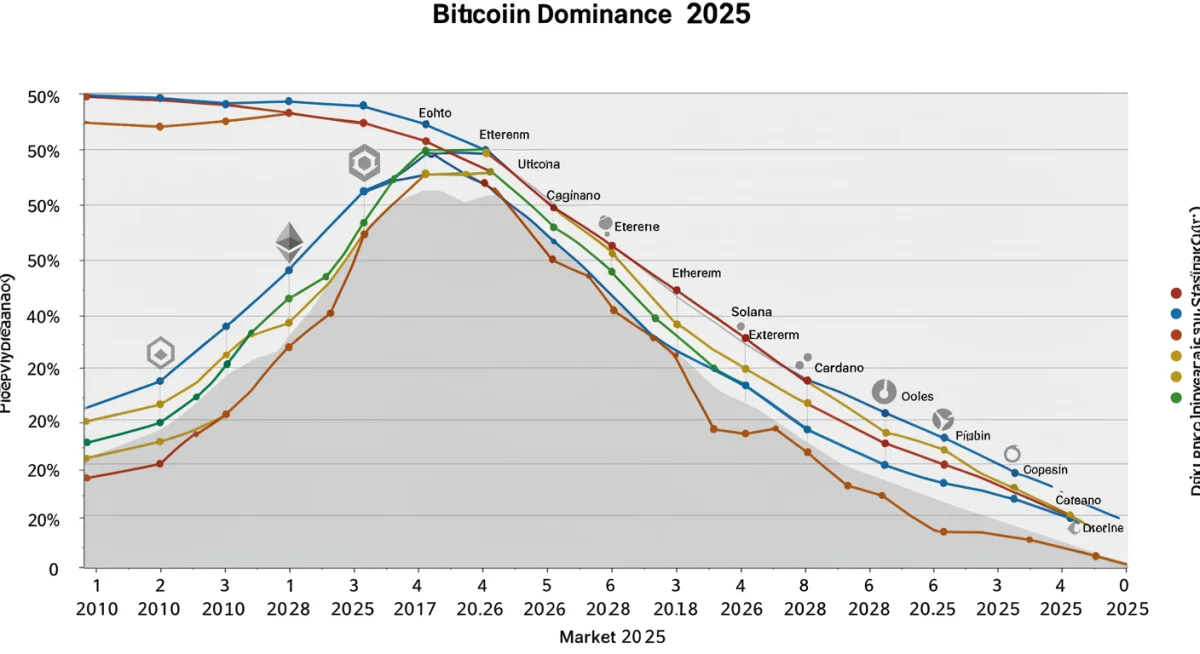 Historical and projected Bitcoin dominance chart with altcoin growth