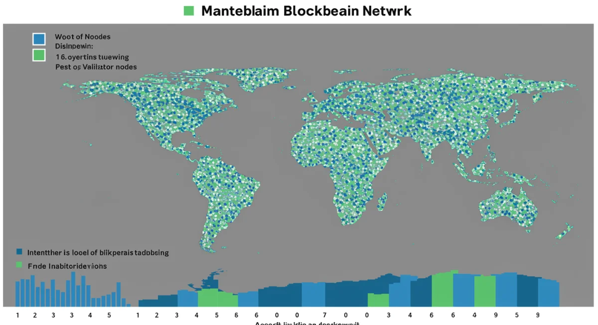 Infographic showing mining power distribution across a decentralized network