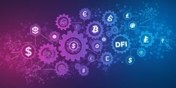 Illustration of composable DeFi protocols forming a financial toolkit