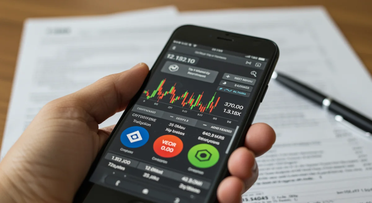 Cryptocurrency portfolio tracking on a smartphone for tax purposes