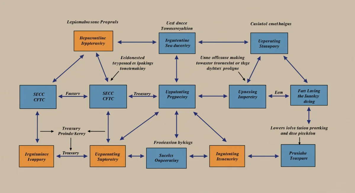 Diagram of US crypto regulatory framework proposals