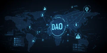 Decentralized autonomous organization network with interconnected nodes