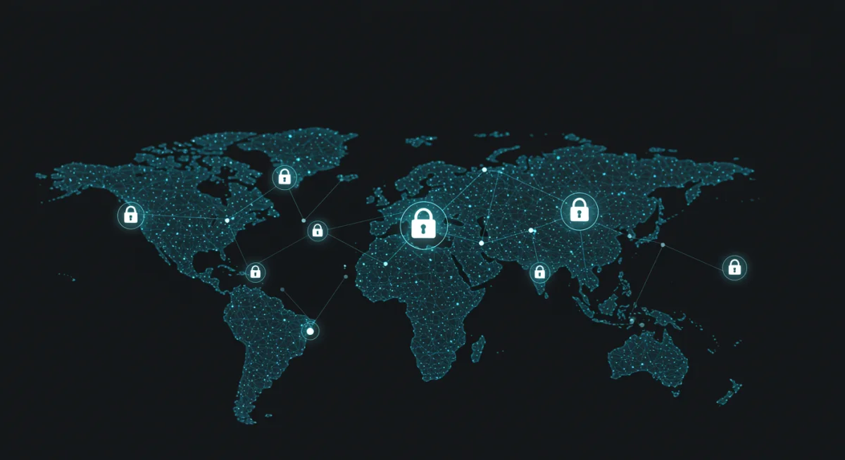 Decentralized network with security padlocks symbolizing smart contract audits in DeFi