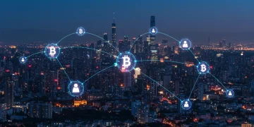 Futuristic digital network representing advanced altcoin technology upgrades.