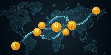 Illustration of wrapped assets facilitating cross-chain liquidity in decentralized finance