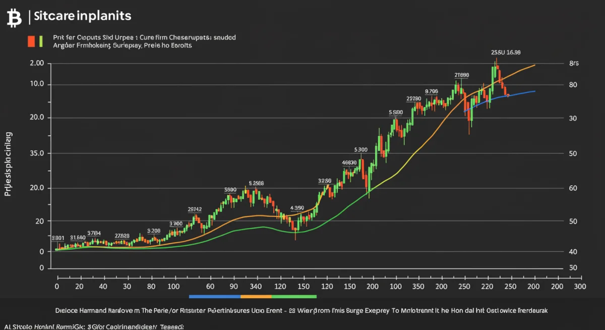 Historical Bitcoin price chart around halving events
