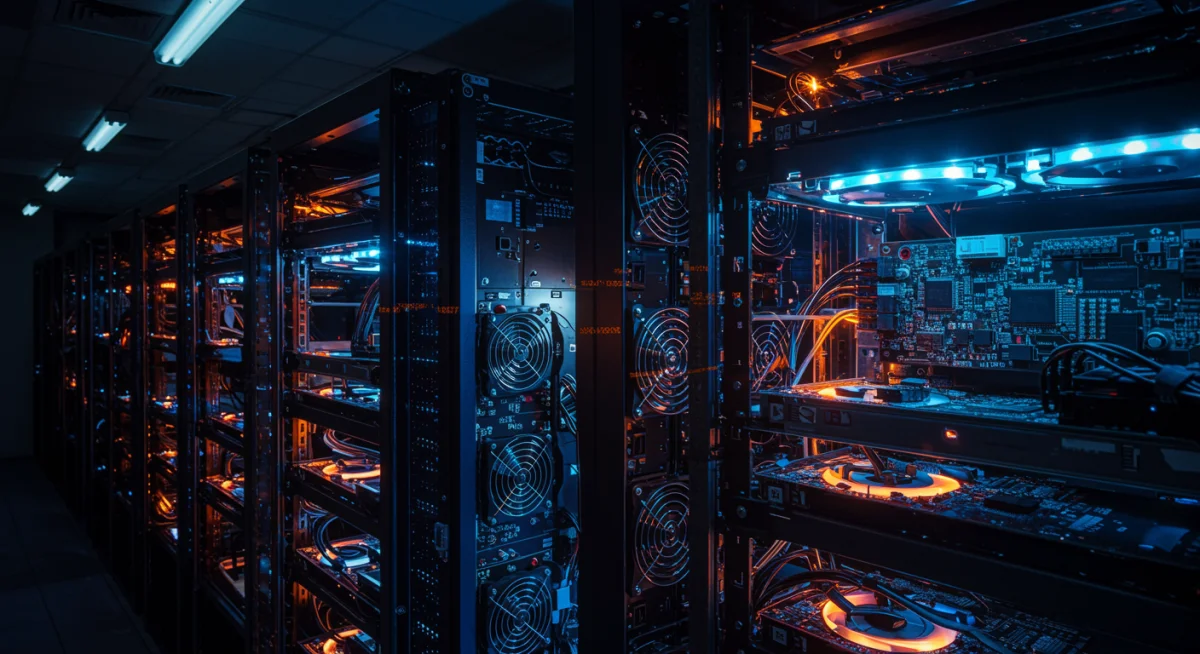 Bitcoin mining rigs operating after halving event