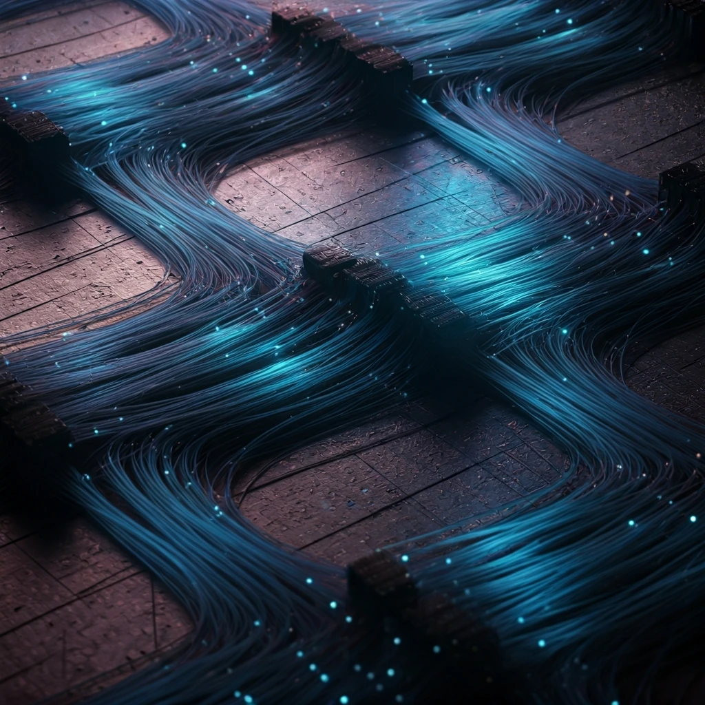 An intricate, glowing network of interconnected server nodes and data pathways, representing decentralized Web3 infrastructure.